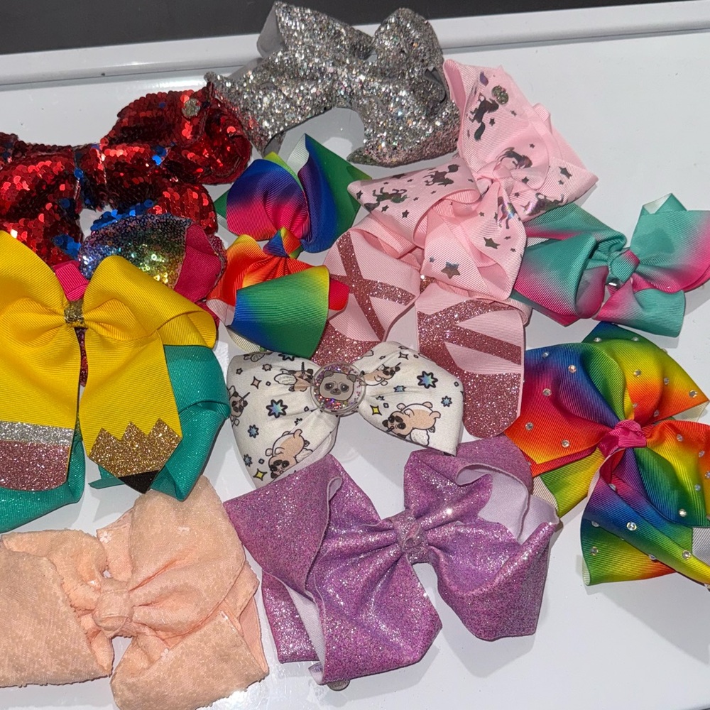 Sparkling Rainbow Kids Hair Bow Collection